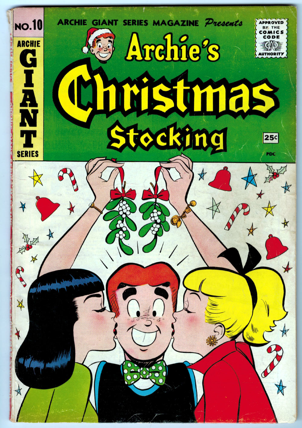 Archie's Christmas Stocking 10 3 5 Off White Pages Silver Age Giant