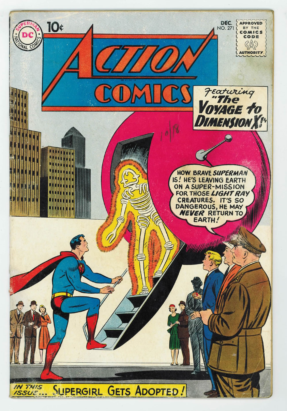 Action Comics 271 25 Lex Luthor Appearance Swan Cover Ow Pgs 1960 Ebay 